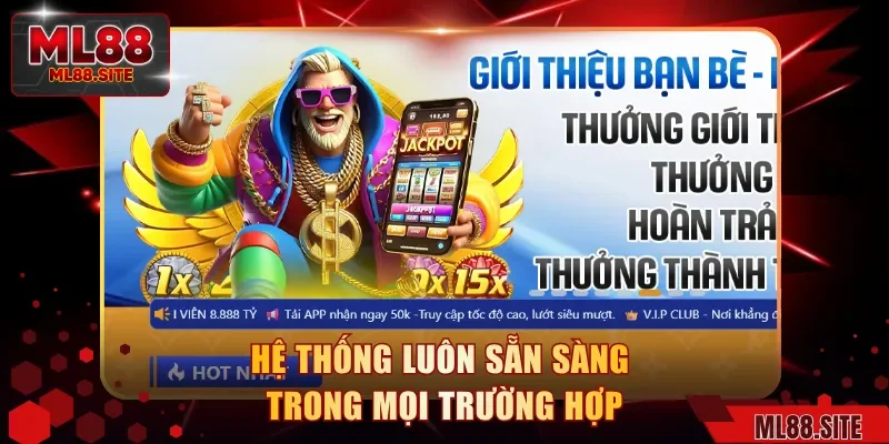 Hệ thống luôn sẵn sàng trong mọi trường hợp
